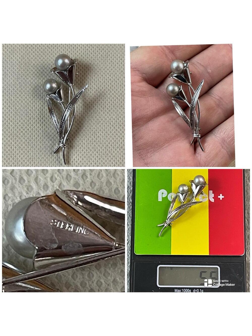 Vintage Sterling Silver Flower pin/brooch